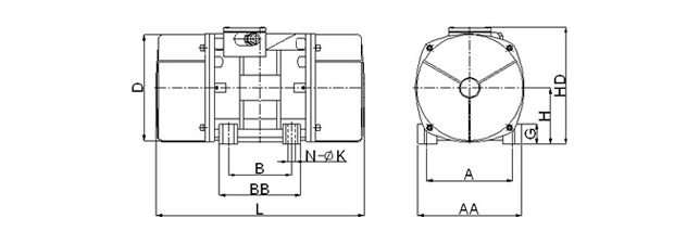 YZU臥式振動電機(jī)型號